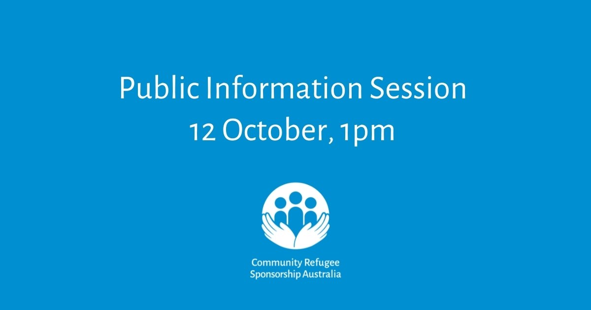 Public Information Session 12 October 1pm
