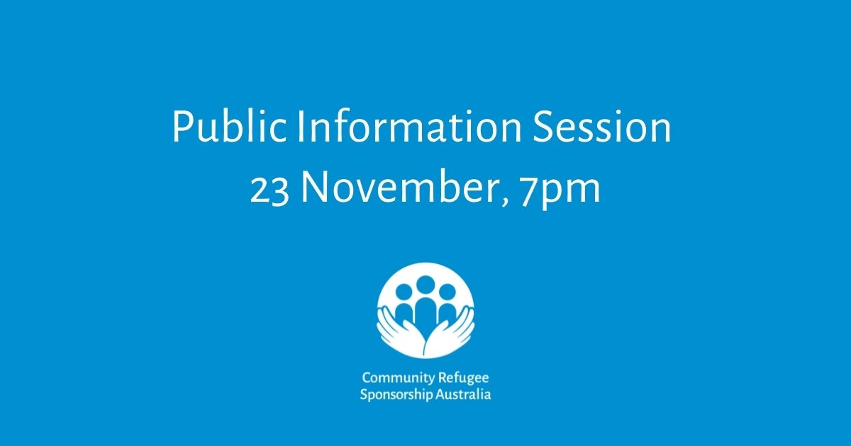 Public Information Session 23 November, 7pm