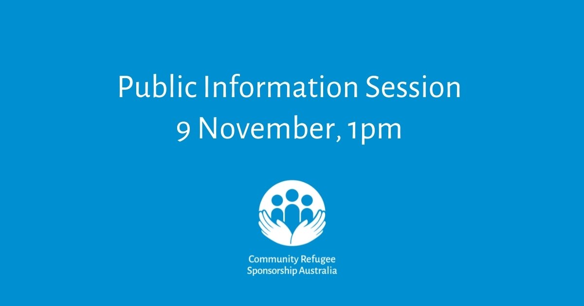 Public Information Session 9 November, 1pm