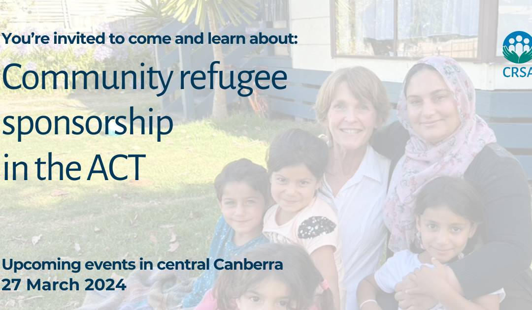 Community Refugee Sponsorship in the ACT