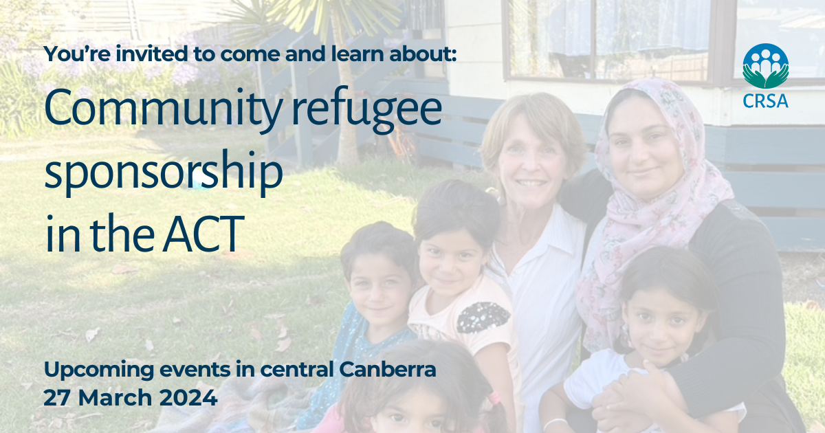 Community Refugee Sponsorship in the ACT