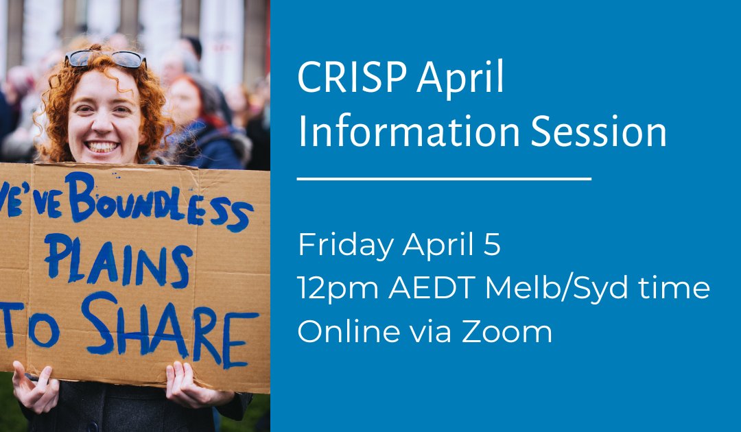 CRSA’s Progams – CRISP April Information Session