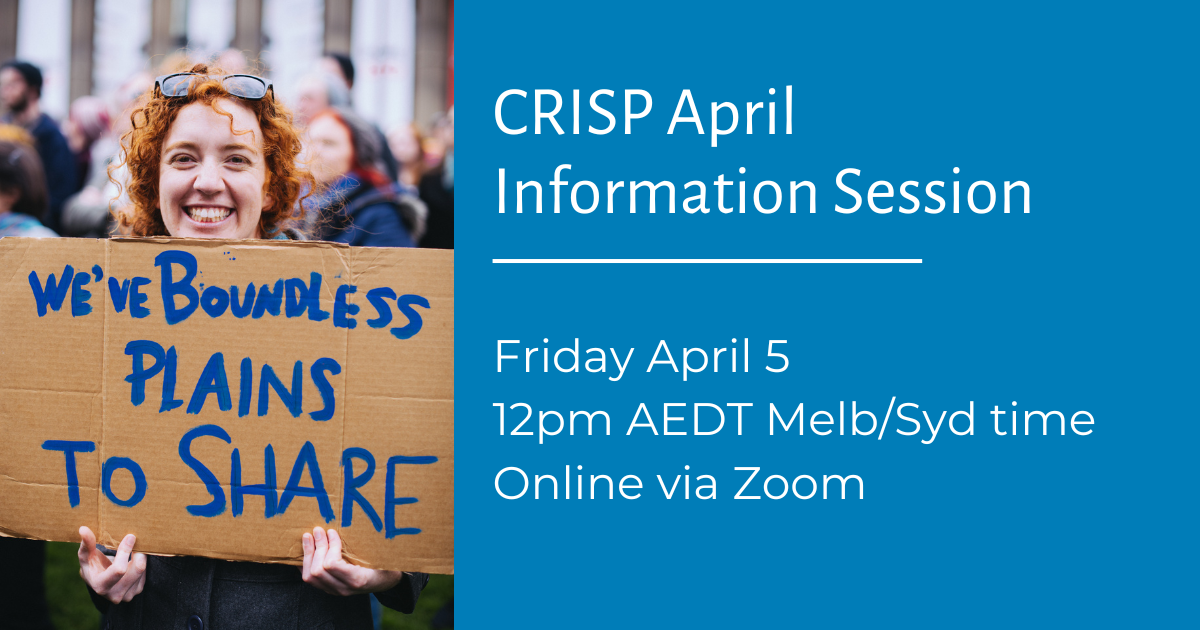 CRSA’s Progams – CRISP April Information Session