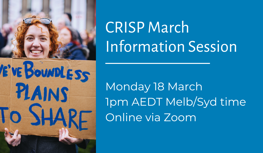 CRSA’s Progams – CRISP March Information Session